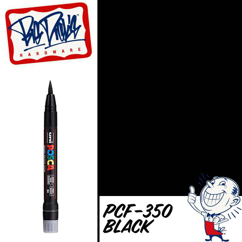 Posca PCF-350 Brush Tip Paint Marker - Black - Big Dick's Hardware